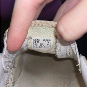 Size 5 beige and white checkered Vans